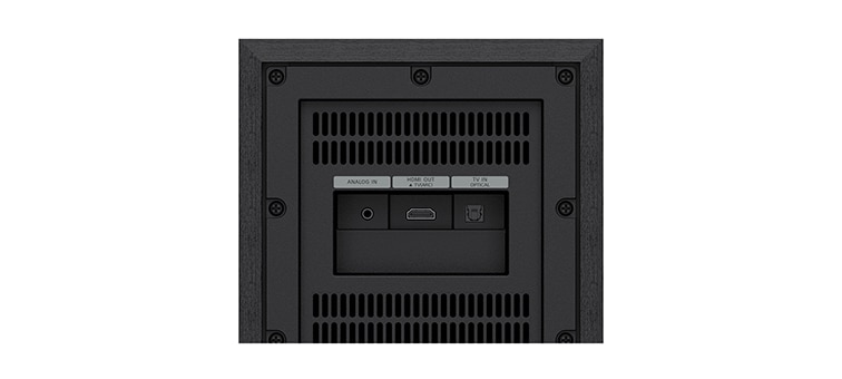 Rear view of the subwoofer