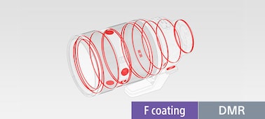 Illustration showing locations of dust and moisture resistant seals on the lens body